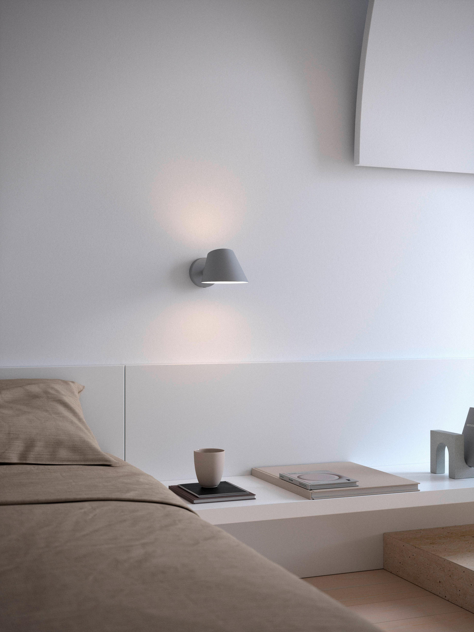 WANDLEUCHTE Stay 15/11,7 cm   - Grau, Design, Metall (15/11,7cm) - Nordlux