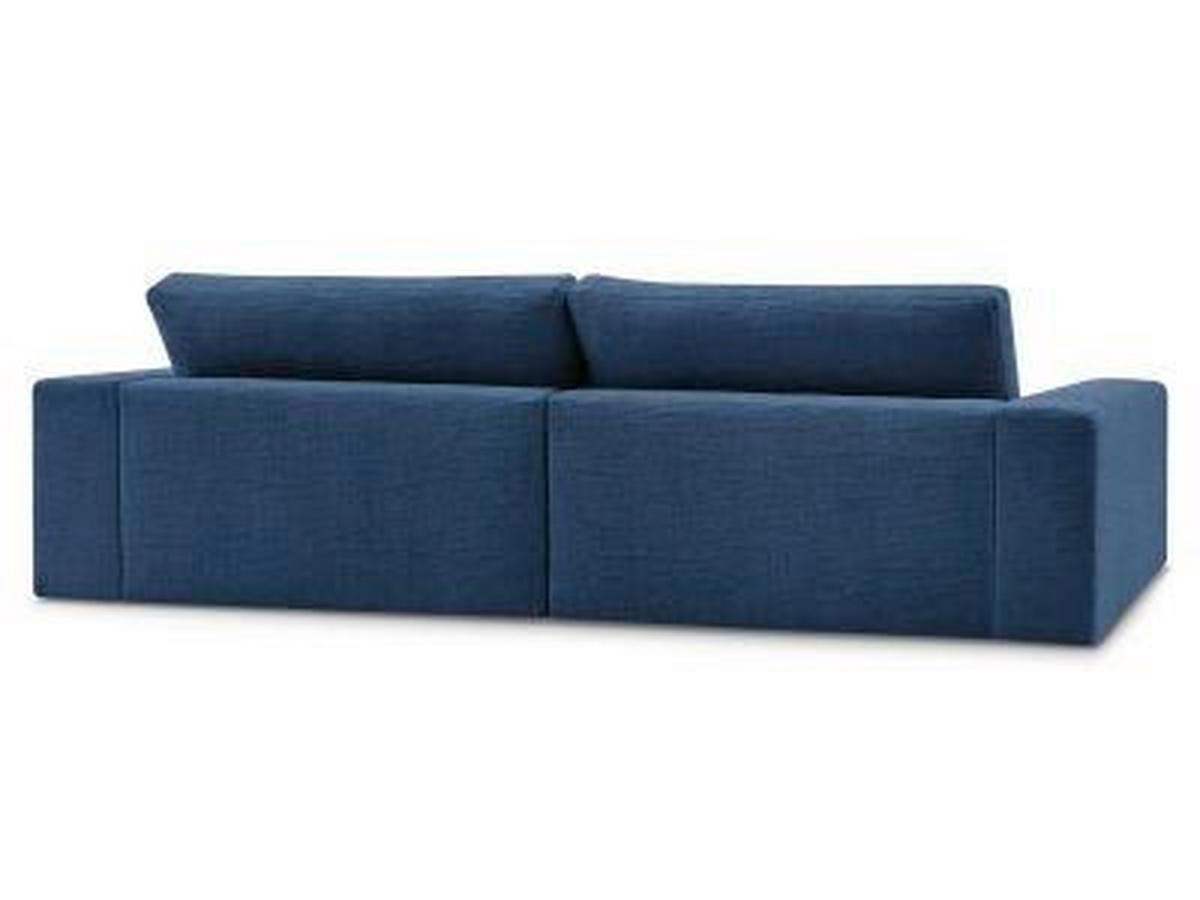 3-SITZER-SOFA LEONARD Struktur Dunkelblau  - Schwarz/Dunkelblau, MODERN, Kunststoff/Textil (234/109/77cm)