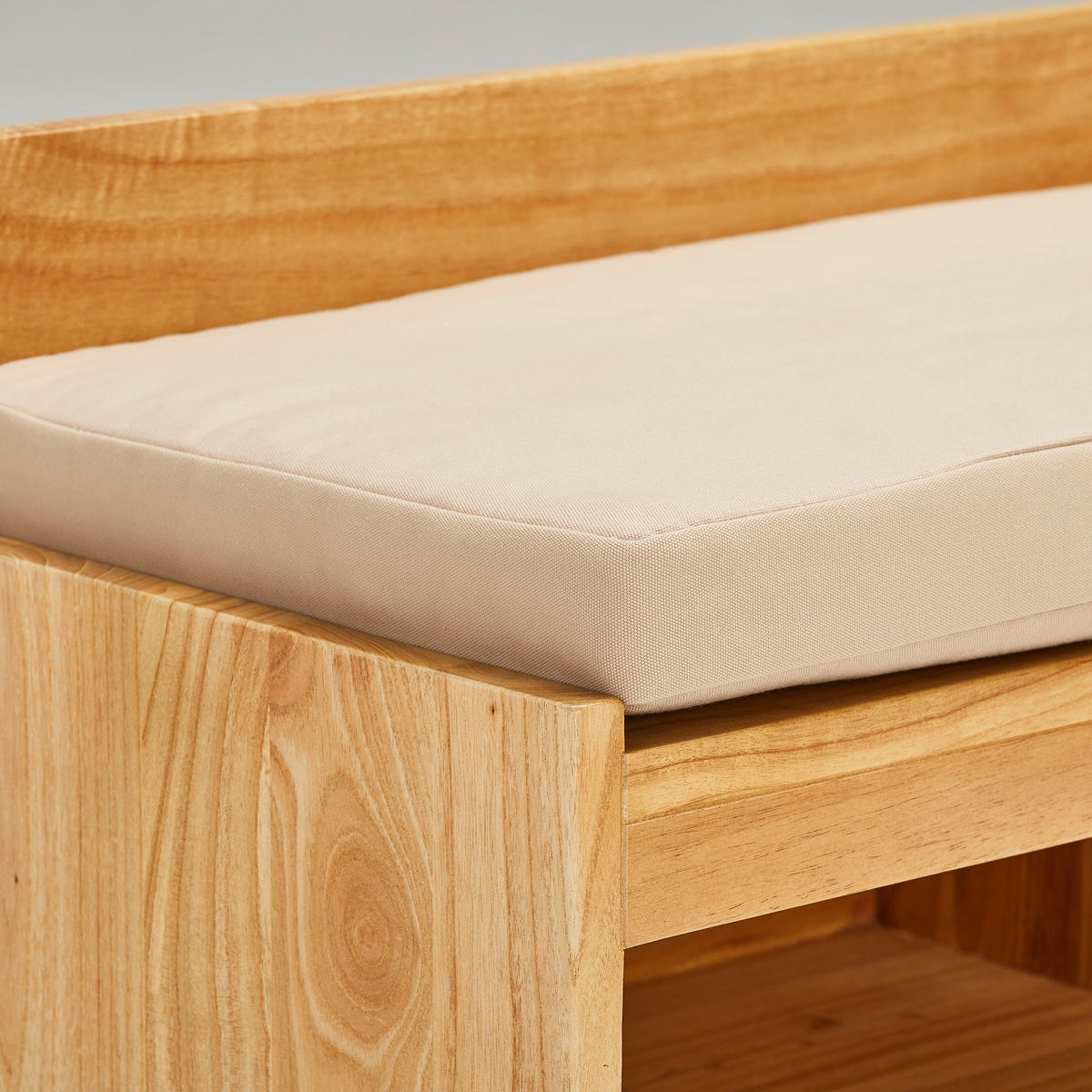 GARDEROBENBANK  in 100/40/56 cm  - Hellbraun/Naturfarben, Natur, Holz/Textil (100/40/56cm) - MID.YOU