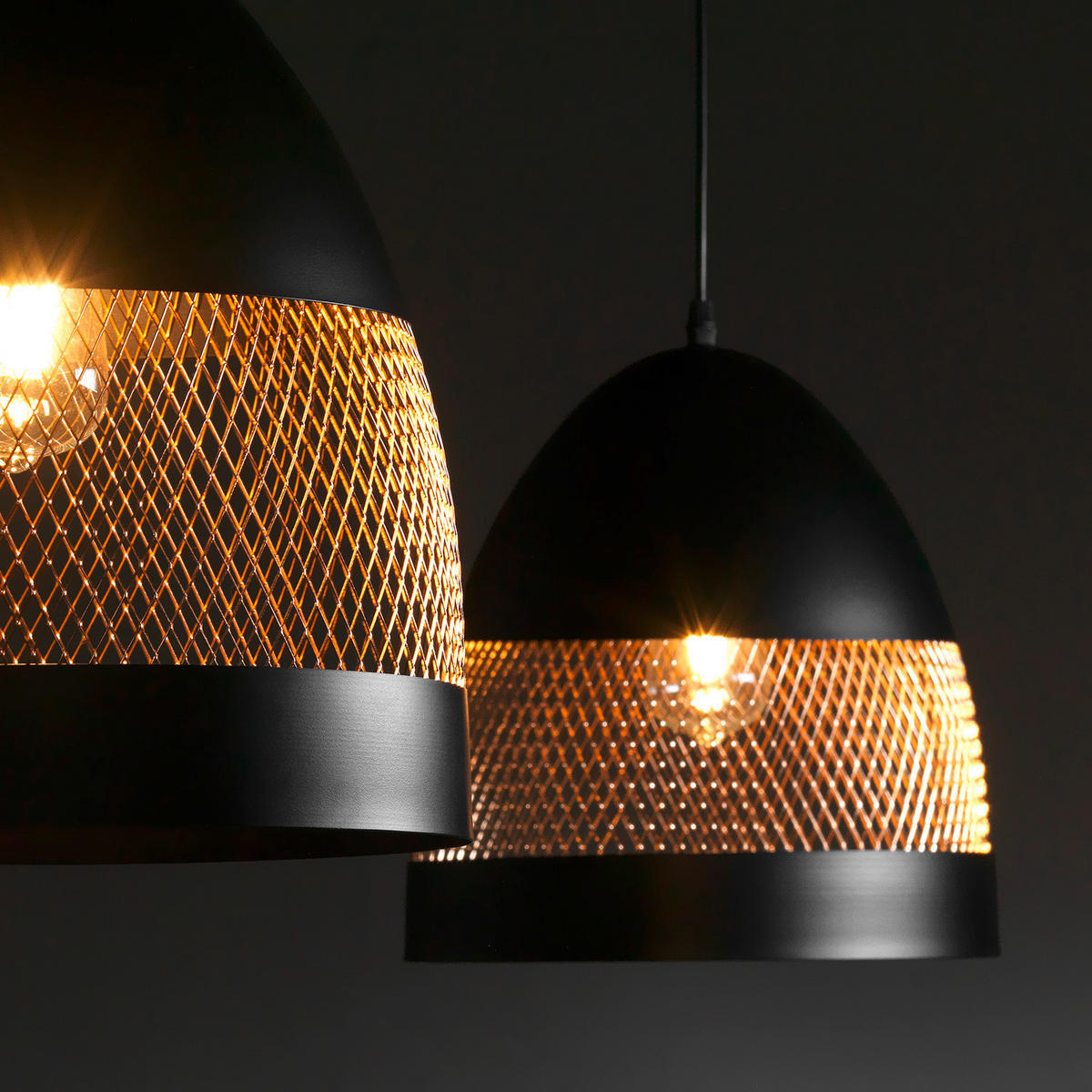 ZÁVESNÉ SVIETIDLO, 30/120 cm  - čierna/bronzová, Design, kov (30/120cm)