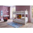 ETAGENBETT 90/200 cm Weiß  - Weiß, KONVENTIONELL, Holz (90/200cm) - Linea Natura