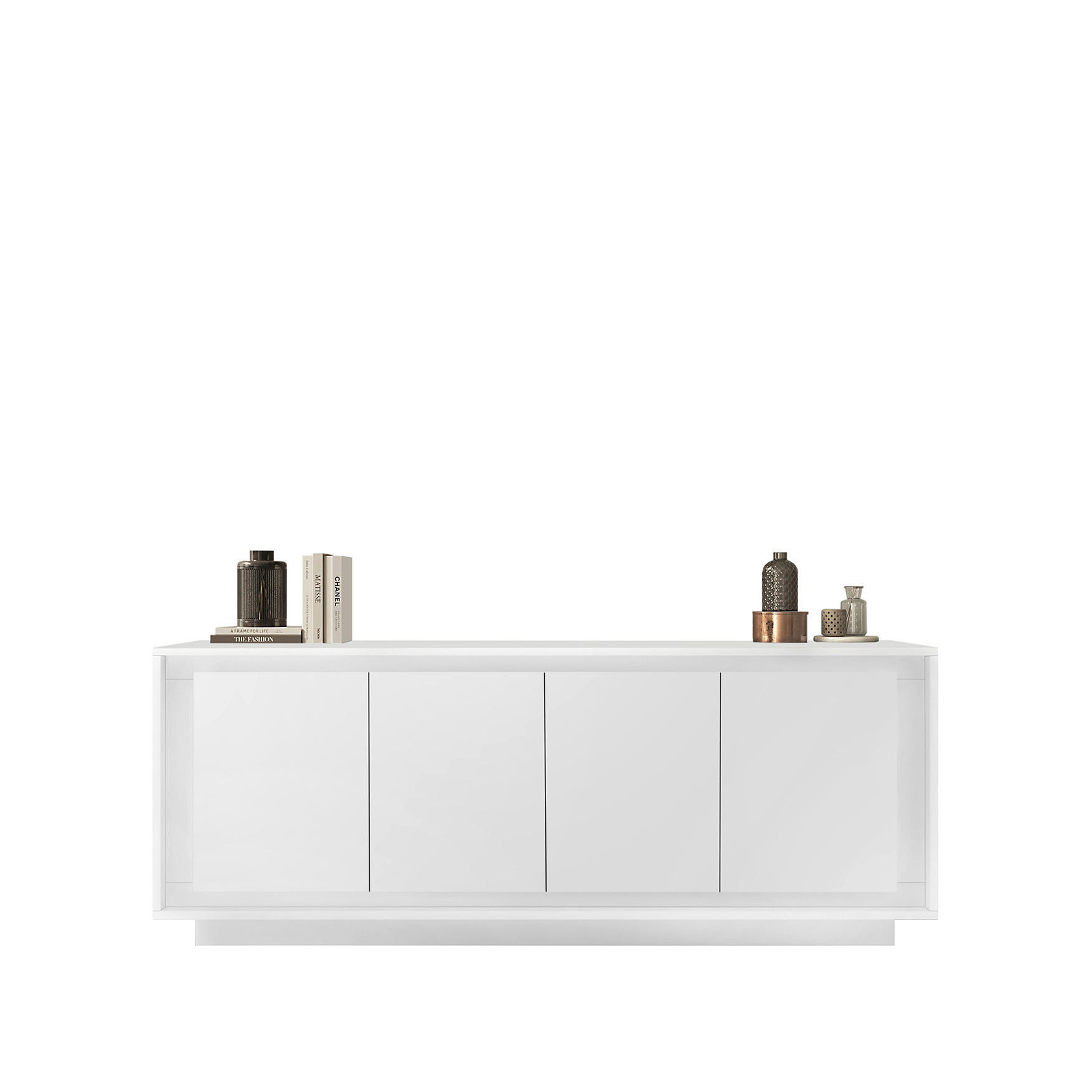 SIDEBOARD 207/80/50 cm  in Weiß  - Weiß, MODERN, Holzwerkstoff (207/80/50cm) - Carryhome