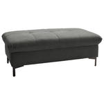 HOCKER in Textil Dunkelgrau  - Dunkelgrau/Schwarz, Design, Textil (124/46/68cm) - Xora