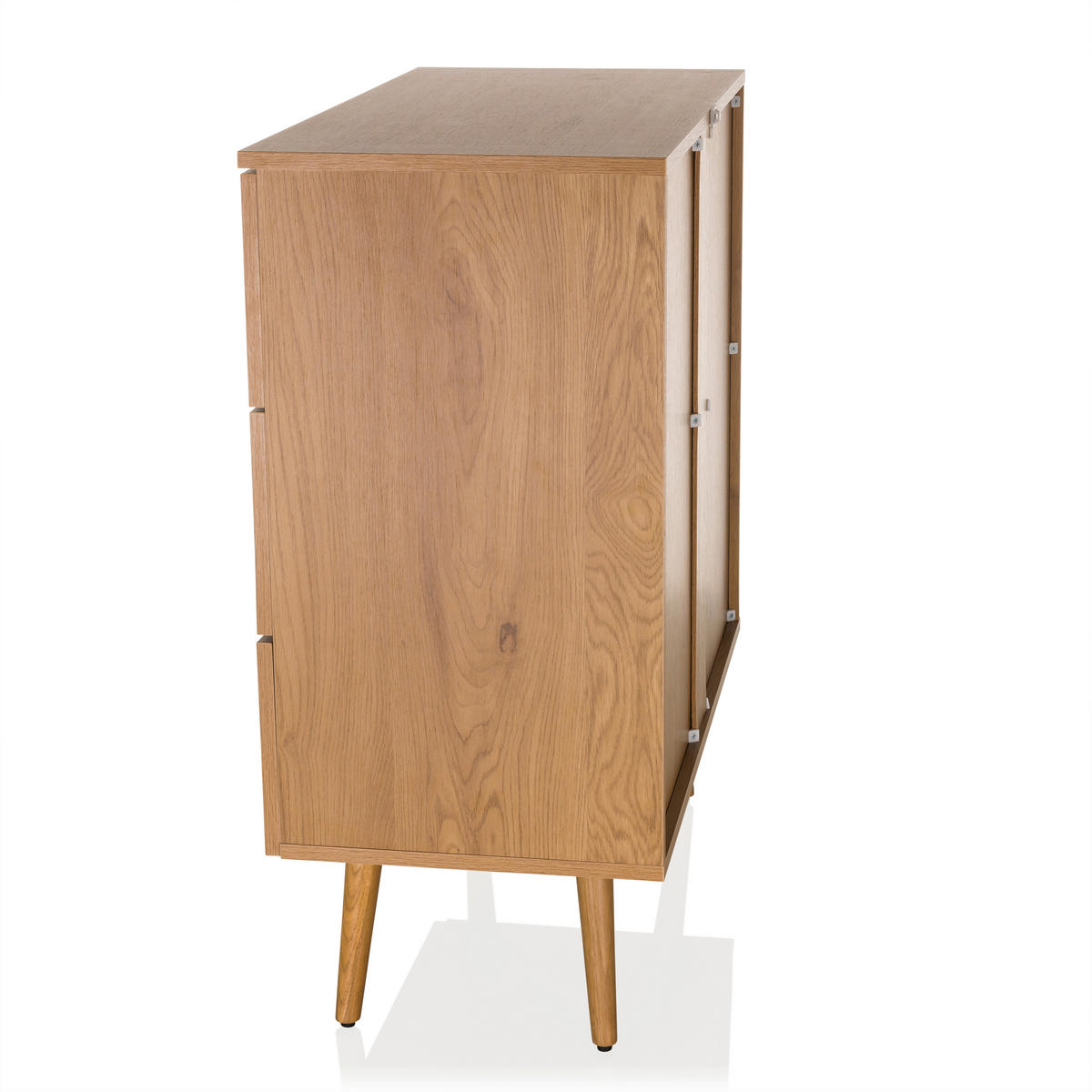BYRÅ 80/90/40 cm  - svart/ekfärgad, Modern, trämaterial (80/90/40cm) - MID.YOU