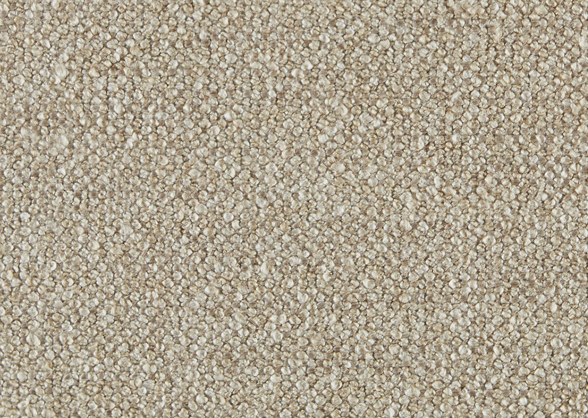ECKSOFA in Bouclé Beige  - Beige/Schwarz, Design, Textil/Metall (330/186cm) - Johann Jakob