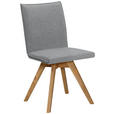 STUHL in Holz, Textil Eichefarben, Hellgrau - Eichefarben/Hellgrau, KONVENTIONELL, Holz/Textil (60/91/61cm) - Moderano