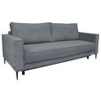 SCHLAFSOFA Cord Dunkelgrau  - Dunkelgrau/Schwarz, KONVENTIONELL, Textil/Metall (222/93/98cm) - Carryhome