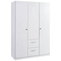 DREHTÜRENSCHRANK in Weiss  - Weiss, Basics, Holzwerkstoff (136/197/54cm) - Xora