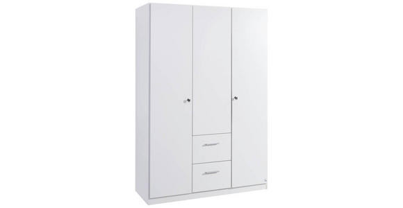 DREHTÜRENSCHRANK 3-türig Weiß  - Weiß, Basics, Holzwerkstoff (136/197/54cm) - Xora