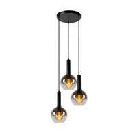 HÄNGELEUCHTE 48.5/150 cm  - Schwarz, Design, Glas (48.5/150cm) - Lucide