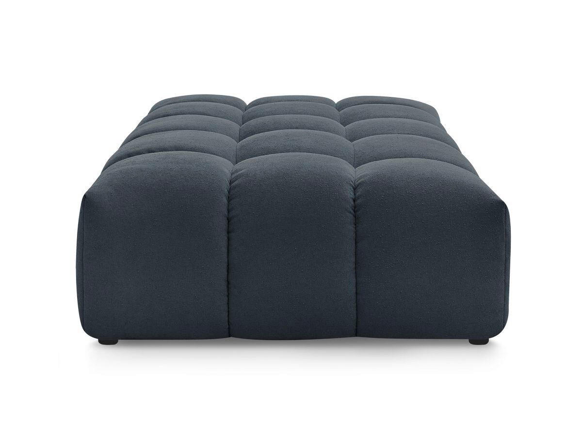 HOCKER EVEREST Struktur Dunkelblau  - Schwarz/Dunkelblau, MODERN, Kunststoff/Textil (166/100/40cm)