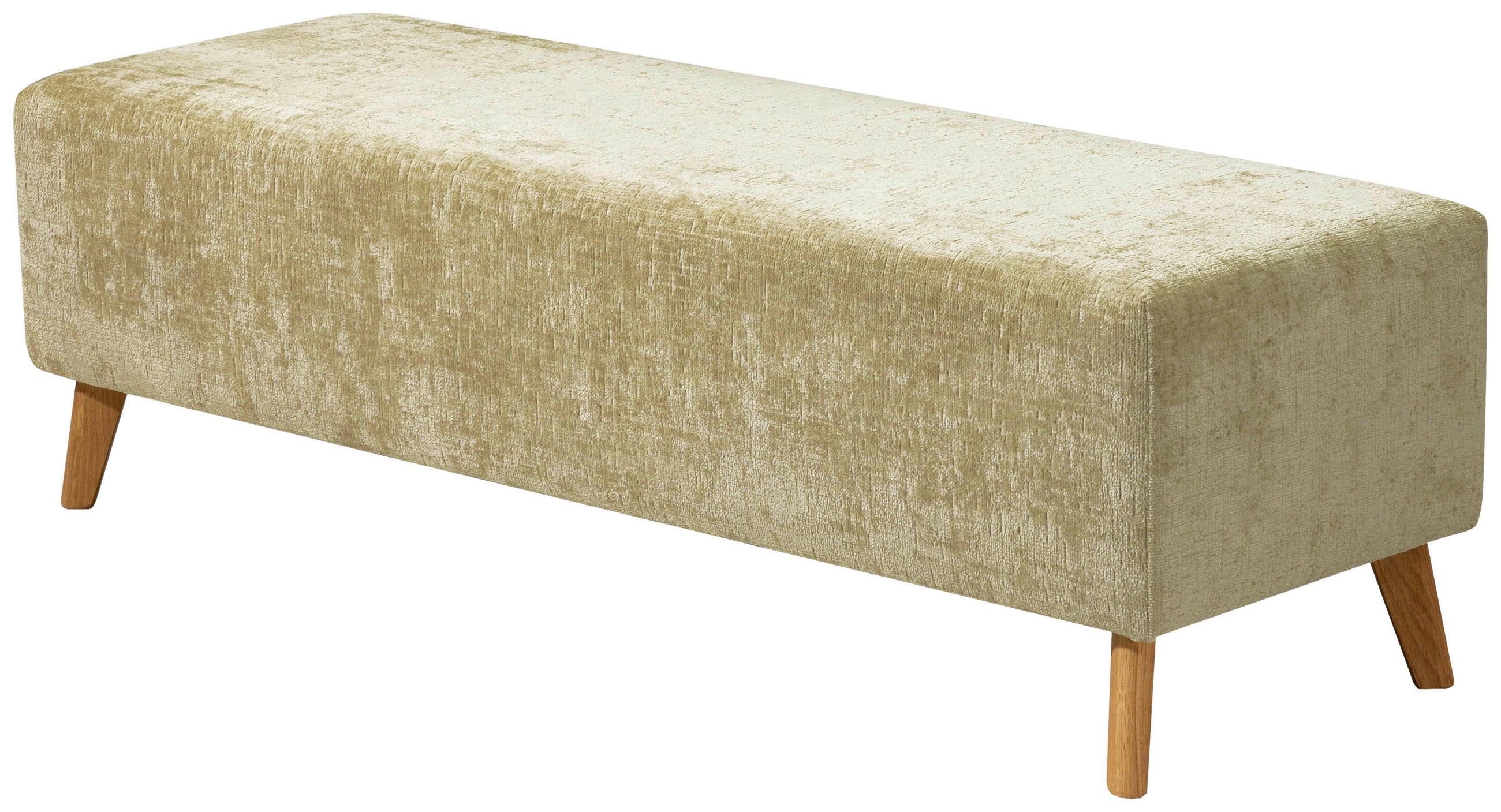 BETTBANK Webstoff Eiche Hellgrün  - Hellgrün, Design, Holz/Textil (145/45/48cm) - Esposa