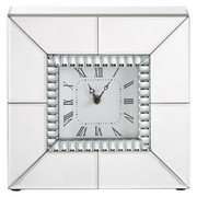 HODINY STOLNÍ - barvy stříbra, Design, kompozitní dřevo/sklo (25,5/25,5/6,3cm) - Xora
