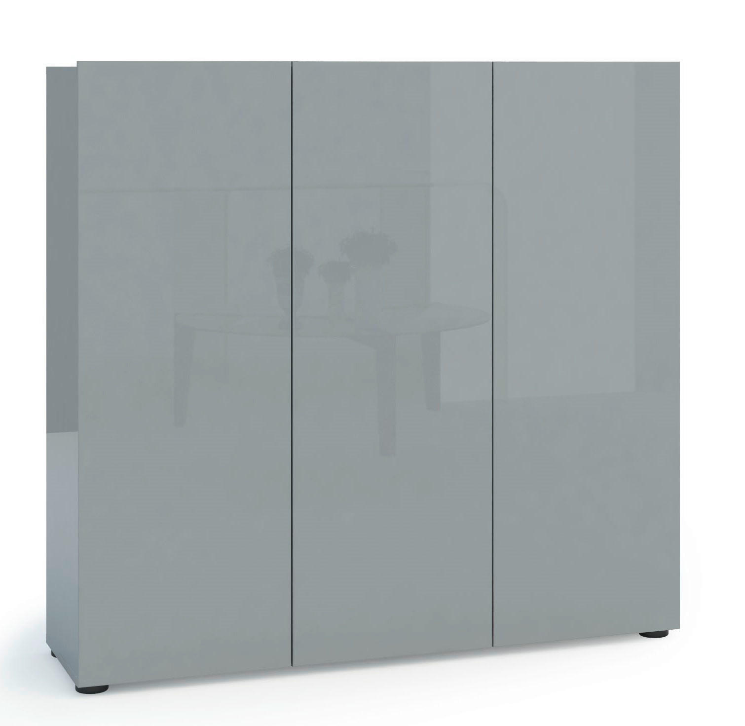 SCHUHSCHRANK Grau - Schwarz/Grau, Design, Holzwerkstoff/Kunststoff (120/115/34cm) - Xora