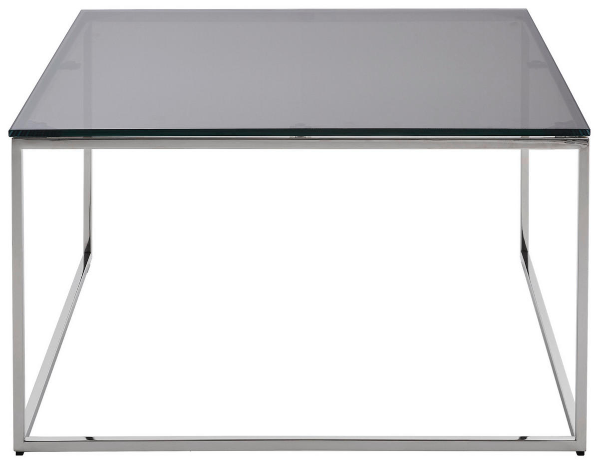 COUCHTISCH in Glas 80/80/43 cm  - Edelstahlfarben, Design, Glas/Metall (80/80/43cm) - Joop!