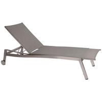 GARTENLIEGE 71/38/200 cm  - Edelstahlfarben/Grau, KONVENTIONELL, Textil/Metall (71/38/200cm) - Stern