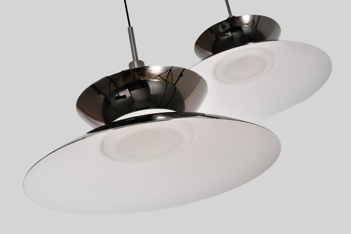 LED-HÄNGELEUCHTE Gubbio 49/150/49 cm  - Schwarzchrom, Design, Metall (49/150/49cm)