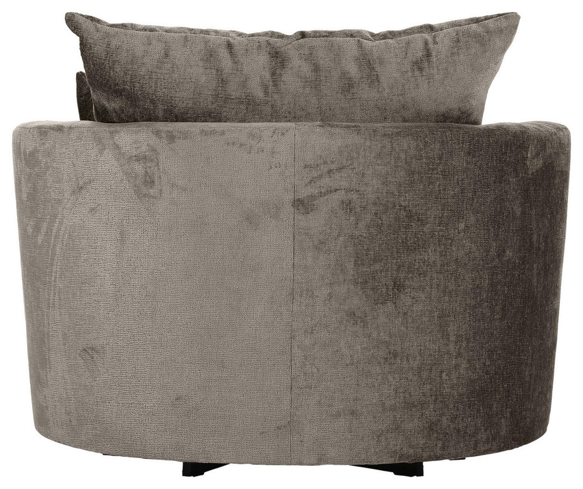 SESSEL in Chenille Dunkelgrau  - Dunkelgrau/Schwarz, Konventionell, Textil/Metall (115/72/115cm) - Carryhome