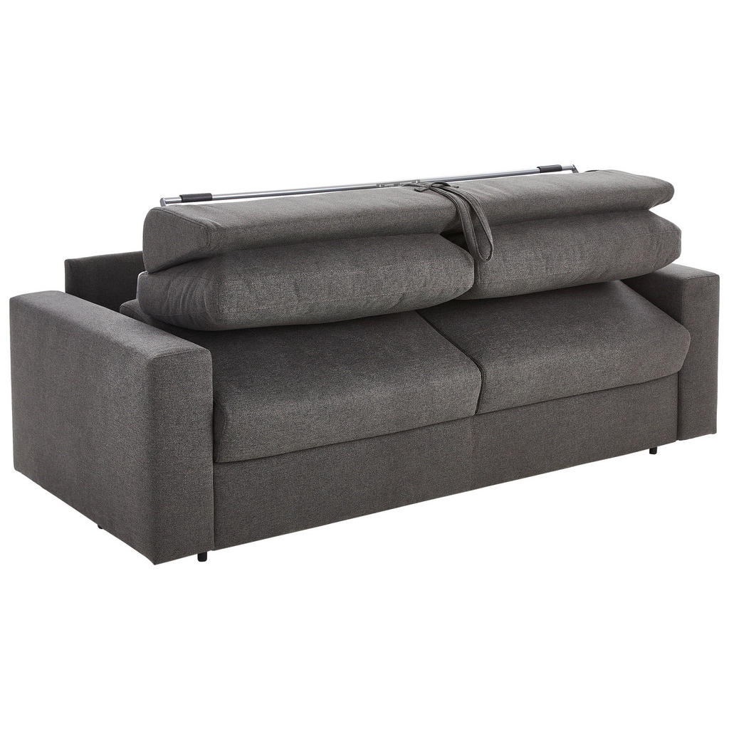 Thumbnail - Novel Schlafsofa, Graphit, Textil, 2-Sitzer, 198x84x98 cm, Oeko-Tex® Standard 100, Liegefunktion, Rücken echt, Kinder- &...