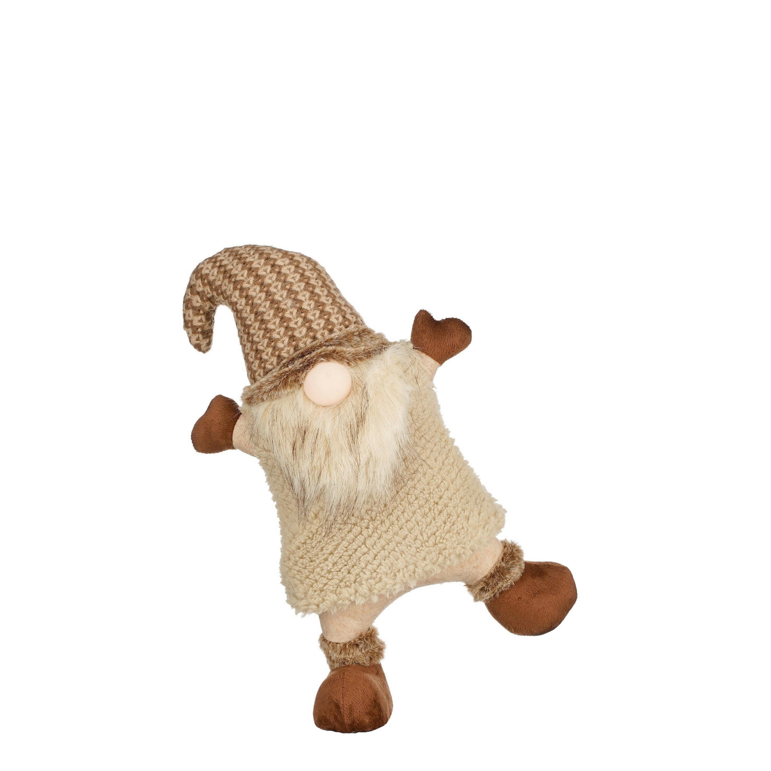 KARÁCSONYI FIGURA - barna, Basics, textil (25/12/38cm)