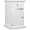 NACHTSCHRANK 43,6/69,6/40 cm  - Messingfarben/Weiß, MODERN, Holzwerkstoff/Metall (43,6/69,6/40cm) - MID.YOU