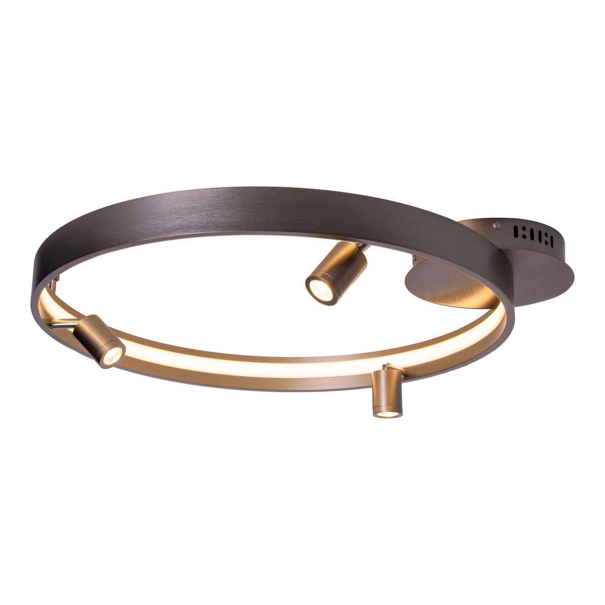 LED-DECKENLEUCHTE 65/58/9 cm   - Titanfarben, KONVENTIONELL, Kunststoff/Metall (65/58/9cm) - Näve