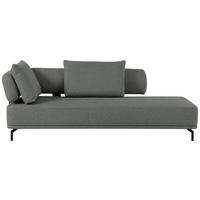 RÉCAMIERE Grau, Grün Flachgewebe  - Schwarz/Grau, Design, Textil/Metall (227/89/101cm) - Dieter Knoll