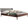BETT 160/200 cm  in Nussbaumfarben, Dunkelgrau  - Dunkelgrau/Nussbaumfarben, Design, Holz (160/200cm) - Hasena