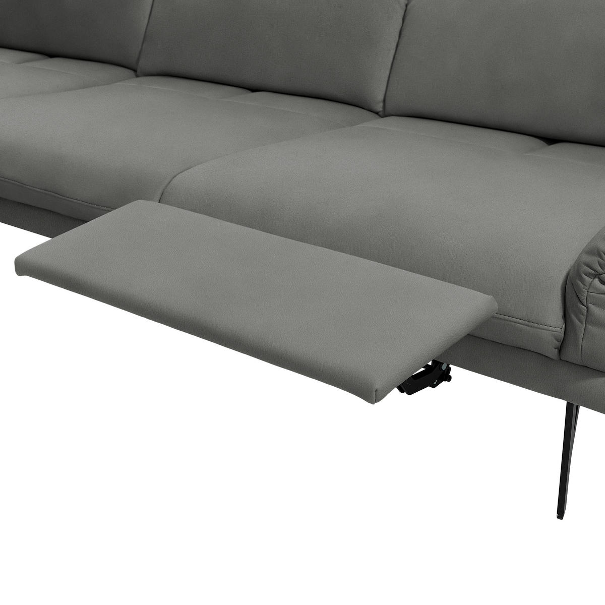 ECKSOFA in Echtleder Dunkelgrau  173/308 cm  - Dunkelgrau/Anthrazit, Design, Leder/Metall (173/308cm) - Joop!