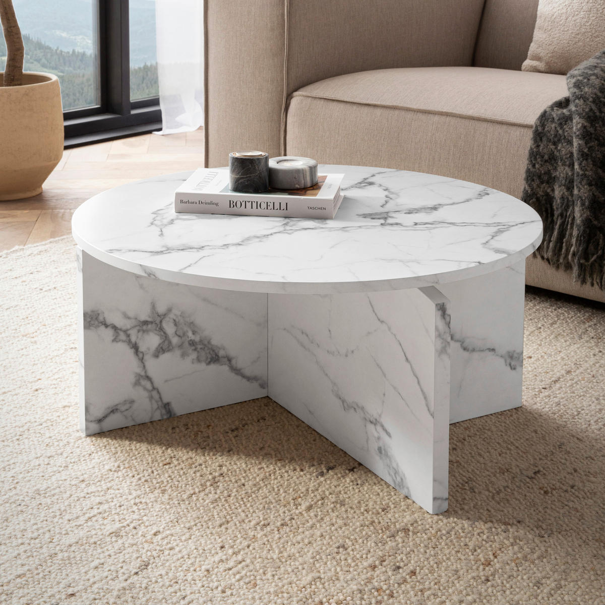 COUCHTISCH in Holzwerkstoff 70/70/33 cm  - Weiss, Design, Holzwerkstoff (70/70/33cm) - Livetastic