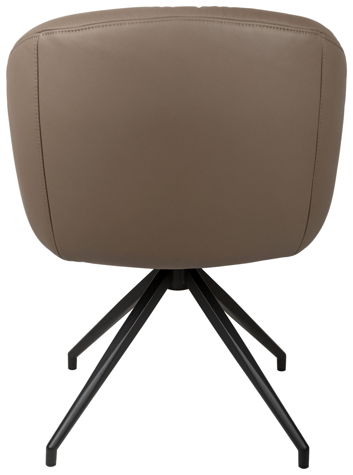 ARMLEHNSTUHL  Sitzfläche 360° drehbar, automatische Rückholfunktion  Echtleder  - Schwarz/Braun, Design, Leder/Holz (61/84/62cm) - Valnatura