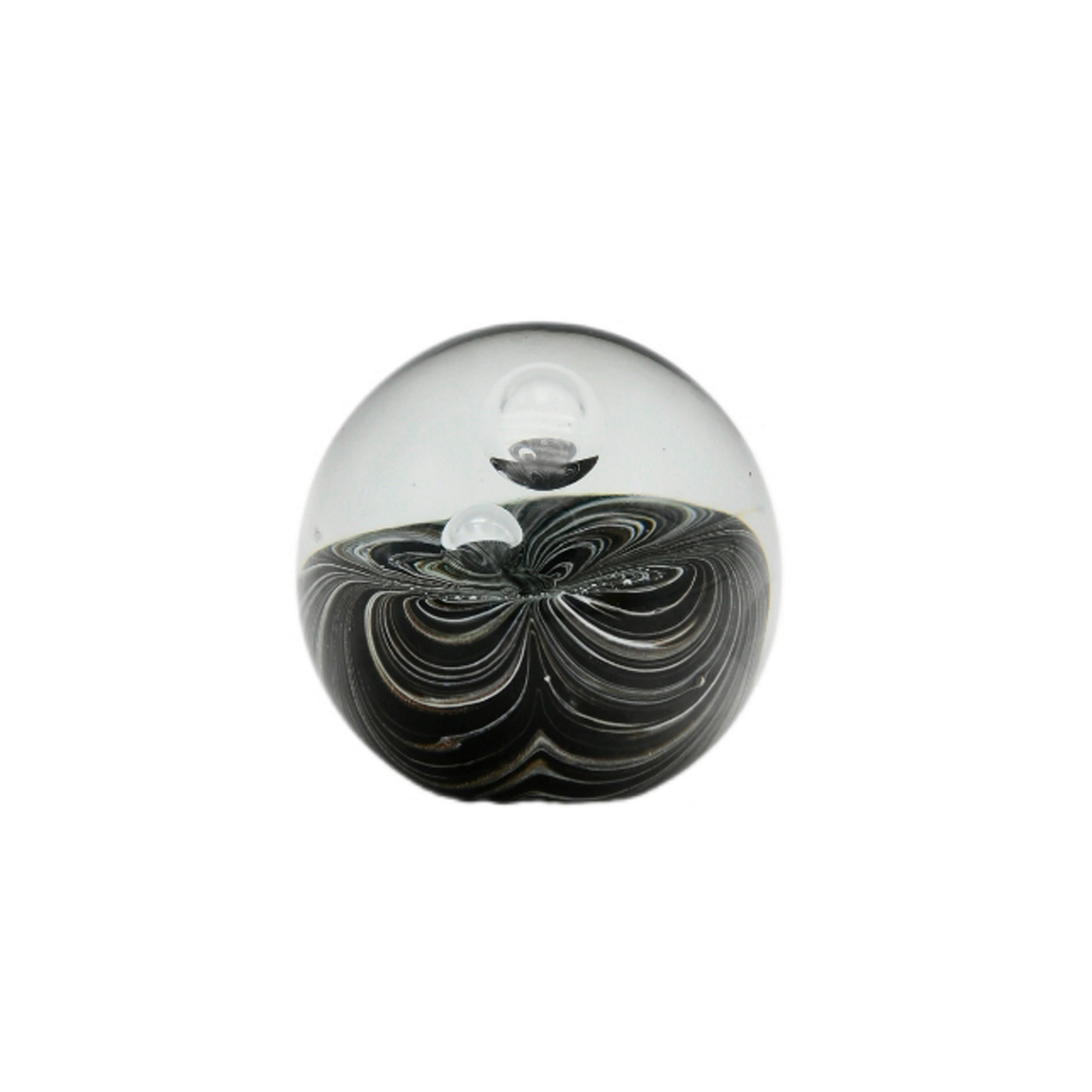 OKRASNA KROGLA steklo - črna/prozorno, Basics, steklo (8cm) - Ambia Home