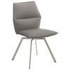 STUHL  in Stahl  - Edelstahlfarben/Graubraun, Design, Textil/Metall (49/86/60cm) - Venjakob