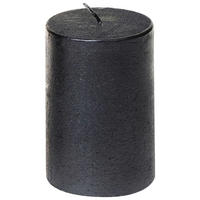 STUMPENKERZE  - Schwarz, KONVENTIONELL (5,8/12cm)