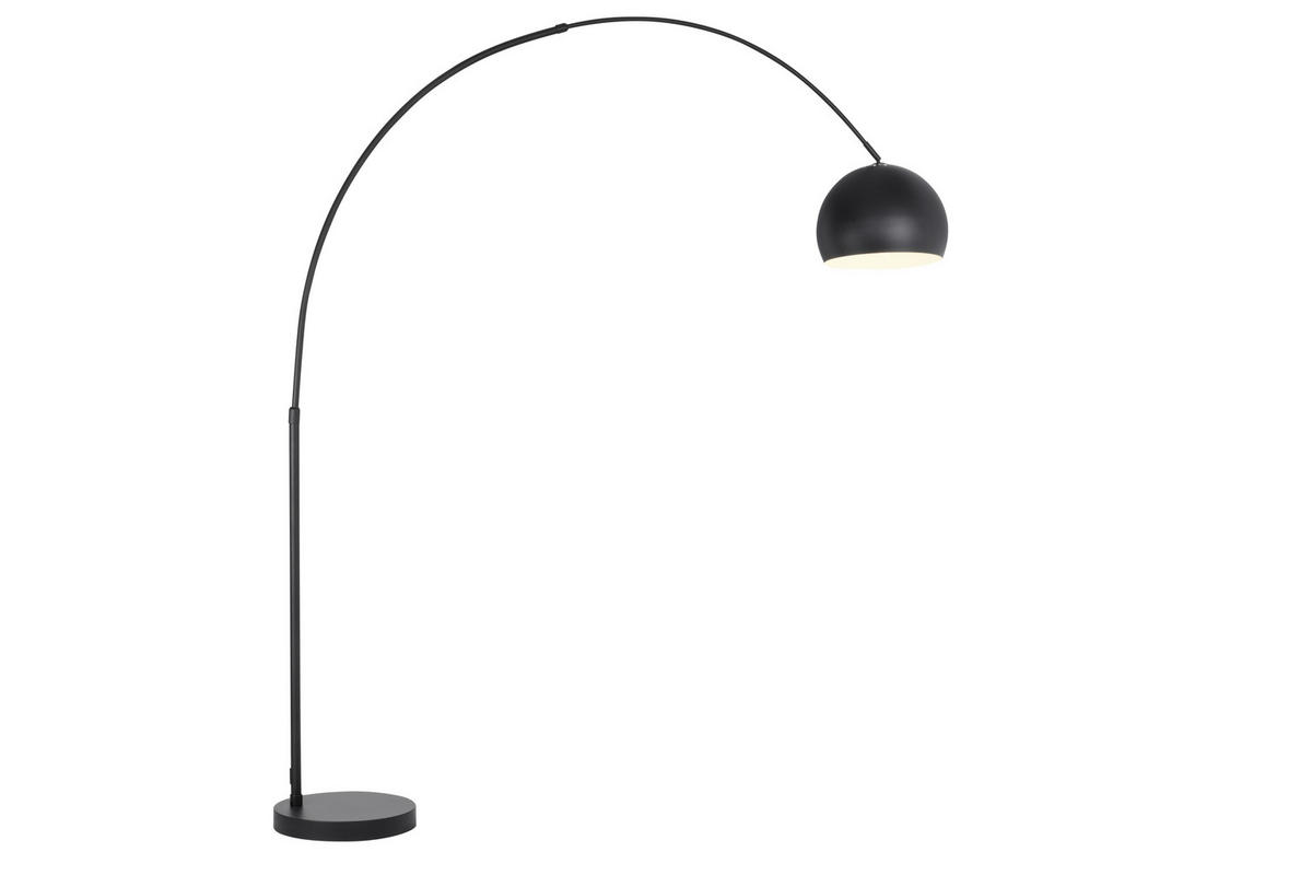 BOGENLEUCHTE 170/39/190-205 cm    - Schwarz, KONVENTIONELL, Metall (170/39/190-205cm) - Novel