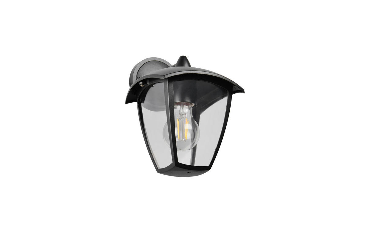 AUSSENWANDLEUCHTE - Transparent/Schwarz, Konventionell, Kunststoff/Metall (17/20/24cm) - Trio Leuchten