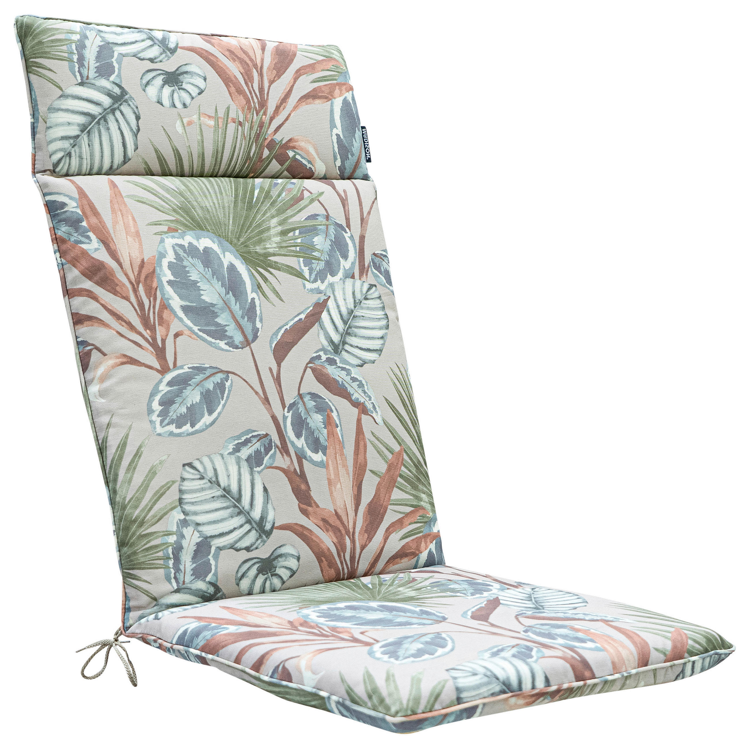 SESSELAUFLAGE Floral  - Blau/Braun, Basics, Textil (50/5/120cm)