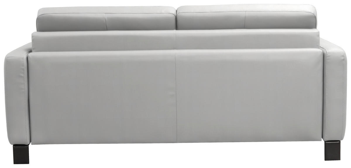 SCHLAFSOFA in Textil, Leder Hellgrau  - Hellgrau/Schwarz, Konventionell, Leder/Textil (190/87/100cm) - Celina Home