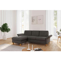 ECKSOFA ROCHELLE E Graphitfarben Flachgewebe  - Eichefarben/Graphitfarben, KONVENTIONELL, Holz/Textil (164/251cm) - Sit & More