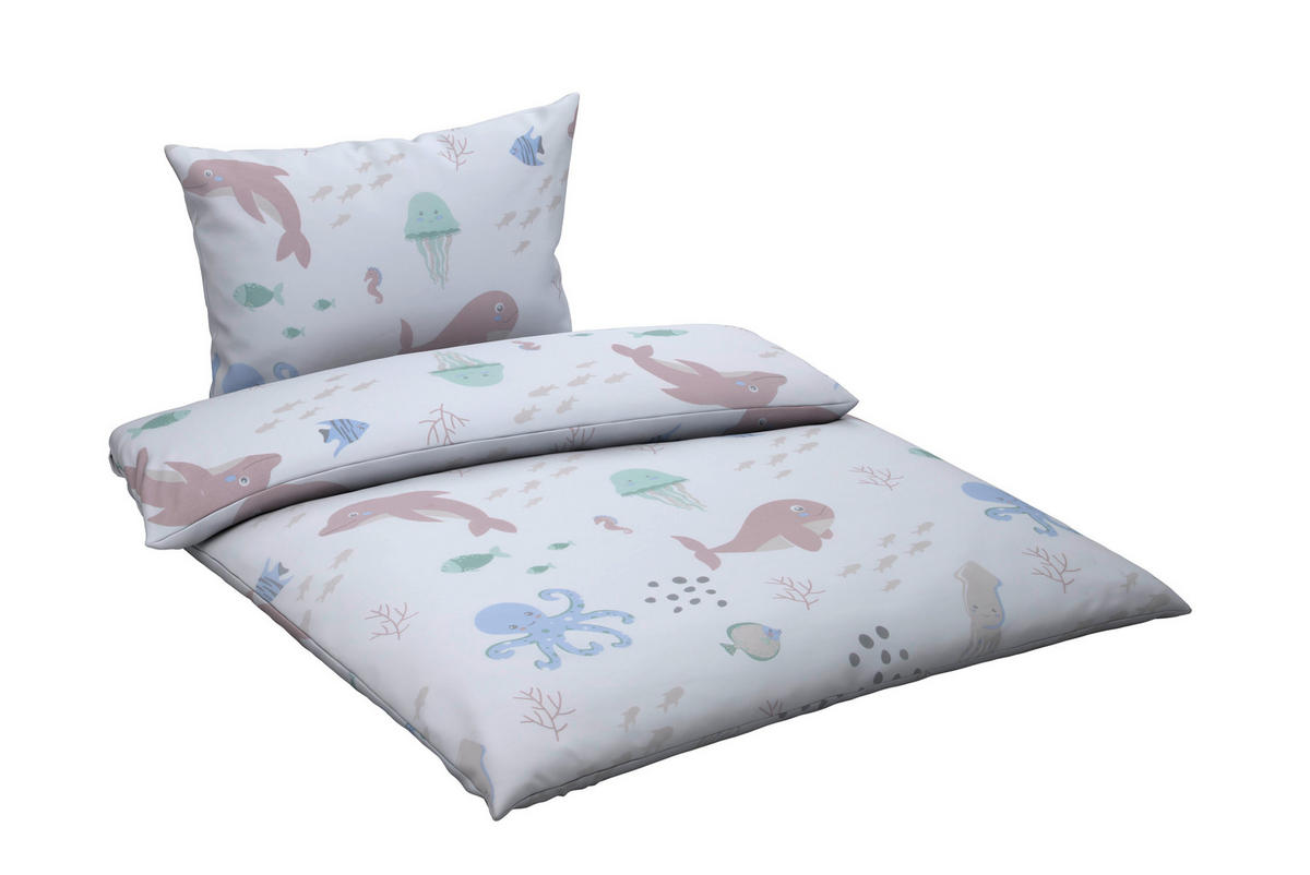 BABYBETTWÄSCHE Webstoff 100/135 cm  - Braun/Weiß, Basics, Textil (100/135cm) - Avelia