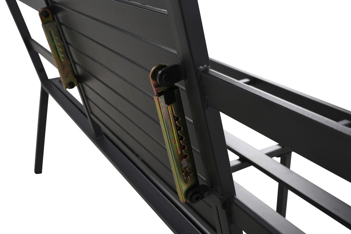 GARTENSET Webstoff Eisen  - Grau, Design, Textil/Metall (165/77/84cm) - Ambia Garden