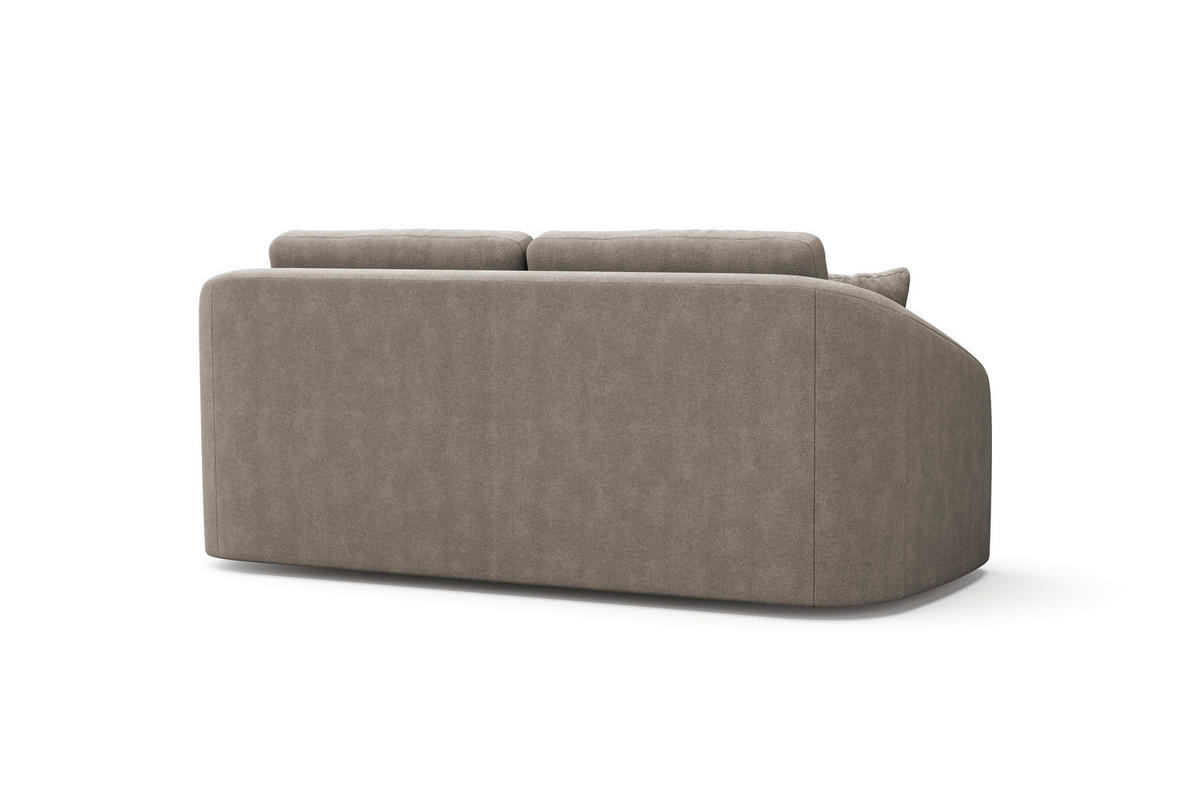 2,5-SITZER Mikrofaser Braun  - Schwarz/Braun, MODERN, Kunststoff/Textil (196/88/107cm) - Sit & More