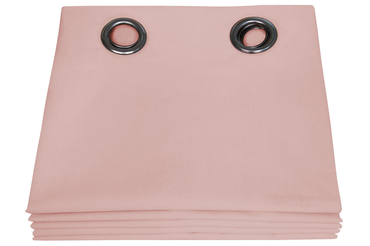 VERDUNKELUNGSVORHANG - Altrosa, Basics, Textil (135/250cm)