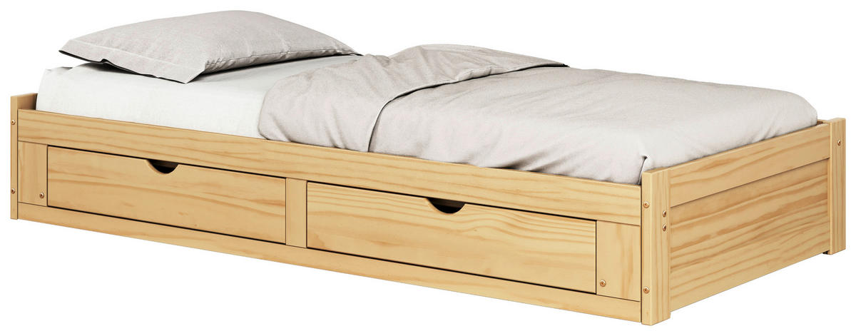 AUSZIEHBETT 90/200 cm  in Naturfarben  - Naturfarben, MODERN, Holz/Holzwerkstoff (90/200cm) - MID.YOU