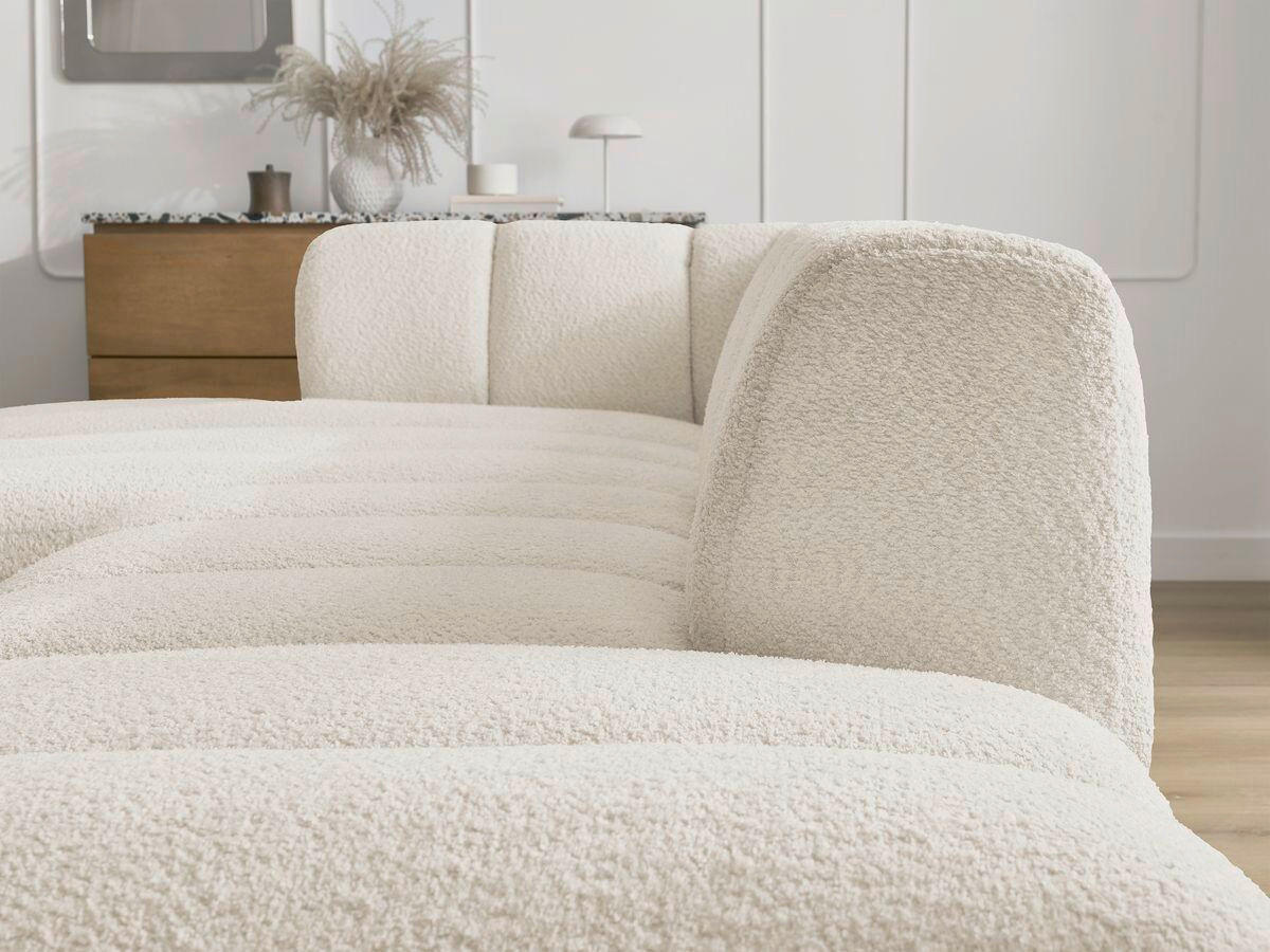 ECKSOFA  ANNECY Beige Bouclé  - Beige/Schwarz, MODERN, Kunststoff/Textil (170/262cm)