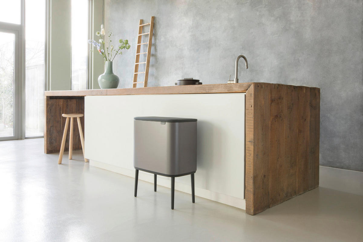 ODPADKOVÝ KÔŠ  36 l - čierna/sivá, Design, kov/plast (54/68/31,5cm) - Brabantia