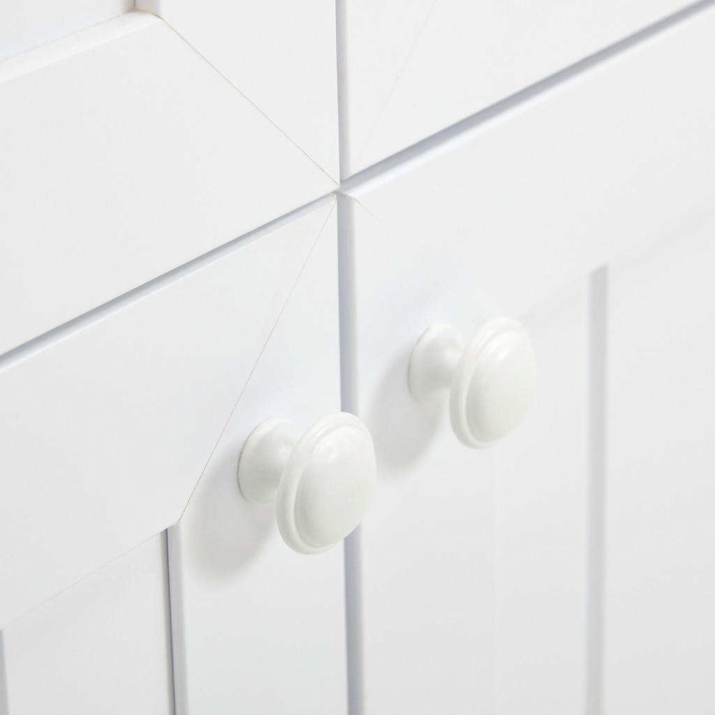 Thumbnail - home24 Sideboard, Weiß, Eiche Artisan, Metall, 3 Fächer, 3 Schubladen, 161.7x88.6x45.5 cm, Beimöbel erhältlich, stehend,...