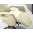 RELAXSESSEL in Leder Weiß  - Schwarz/Weiß, Design, Leder/Metall (71/112/83cm) - Dieter Knoll