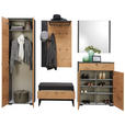 GARDEROBE 7-teilig  in 240/200/34 cm  - Eichefarben/Anthrazit, Design, Holzwerkstoff (240/200/34cm) - Moderano