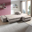 ECKSOFA in Webstoff Beige  - Chromfarben/Beige, Design, Kunststoff/Textil (302/187cm) - Carryhome